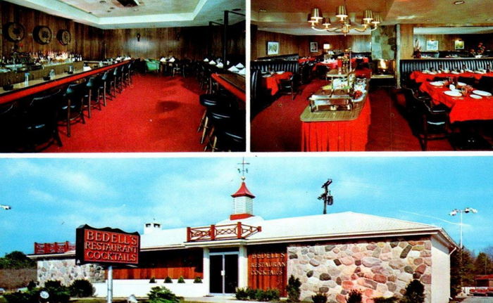 Bedells Restaurant (The Moose Preserve) - Old Postcard (newer photo)